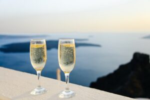 Sparkling Wine, Bubbles, Glasses, Pair, Champagne, Wine