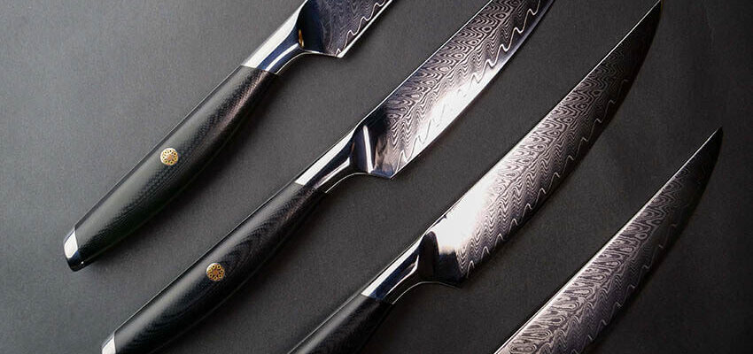 Damascus Steak Knives | Best For Meat Slicing